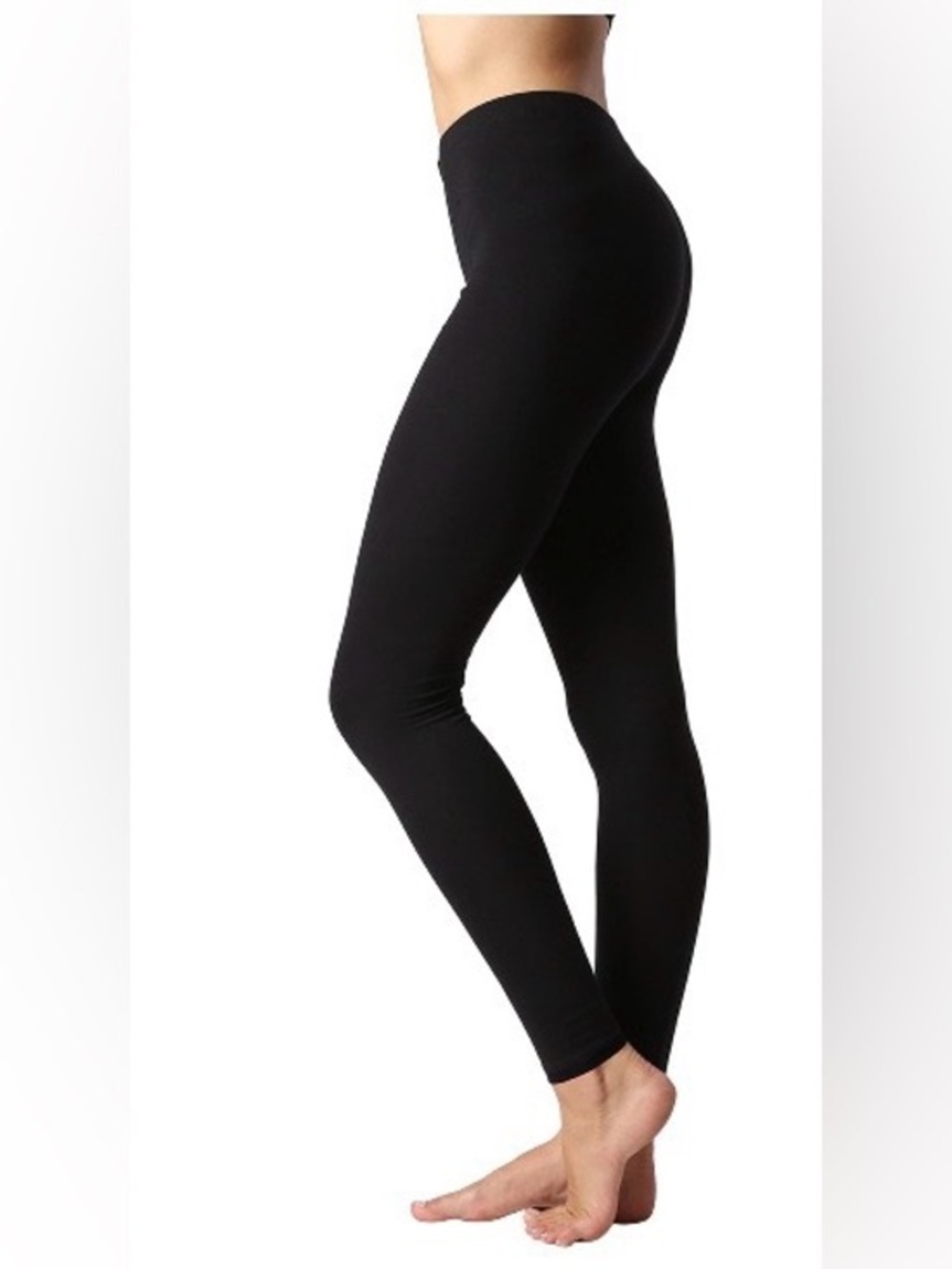 Zenana Black Brushed Microfiber Full Length Leggings Style MP-9058 NEW 2X #2565